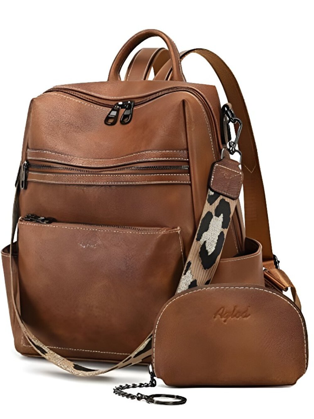 Leather Backpack Purse for Women Designer Ladies Shoulder Bag Fashion Faux Work